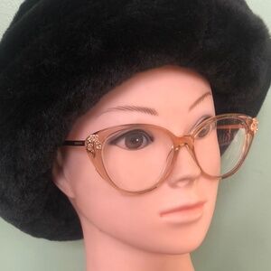 Versace Women's Gold-Tone Prescription Lens Glasses & Case - With COA